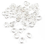 bright silver small oval jump rings