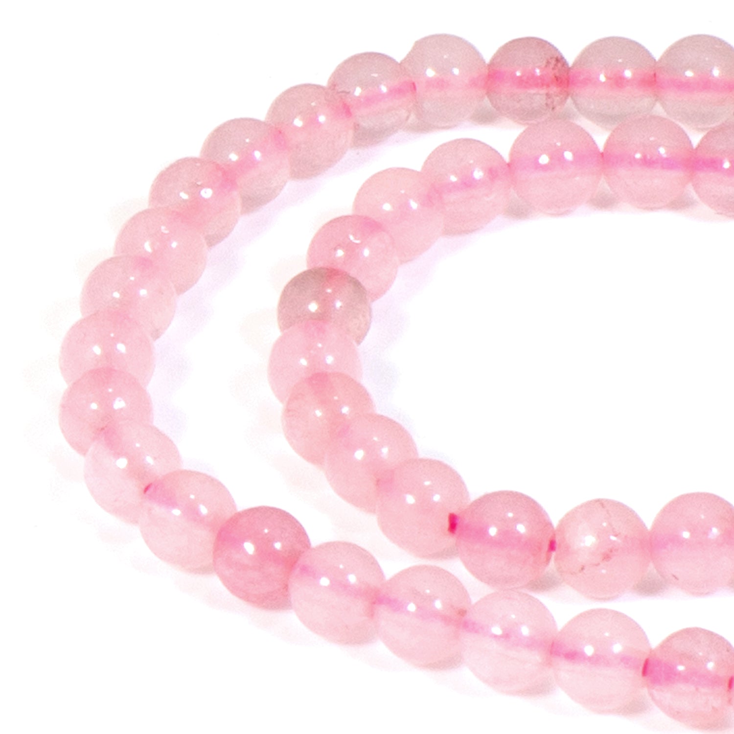 4mm Pink Rose Quartz Round Stone Beads
