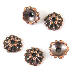 Copper Tiffany 5mm Bead Caps