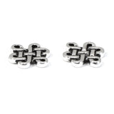 4 Silver Small Eternity Links, TierraCast Celtic Knot Connectors