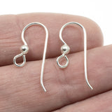 4 Sterling Silver Ear Wires + 3mm Silver Bead, TierraCast Earring Hooks