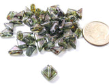 Lumi Green Tango Triangle Beads