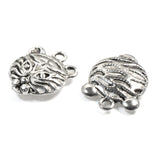 20 Silver Tiger Charms, Animal Pendants for Jewelry Making, Jungle-Themed Crafts