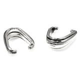 4 Silver Nouveau Pinch Bails, TierraCast Pewter Pendant Holders