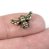 Antique Brass Honey Bee Bead, TierraCast Insect, Animal, Spring Beads 2/Pkg