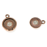 1 Set Copper Lotus Magnetic Clasp, TierraCast Boho Flower Jewelry Clasp