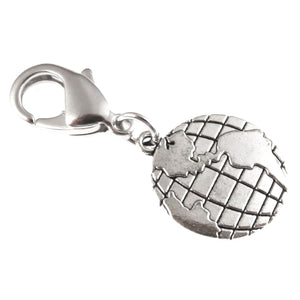 Silver Map Clip-on Charm