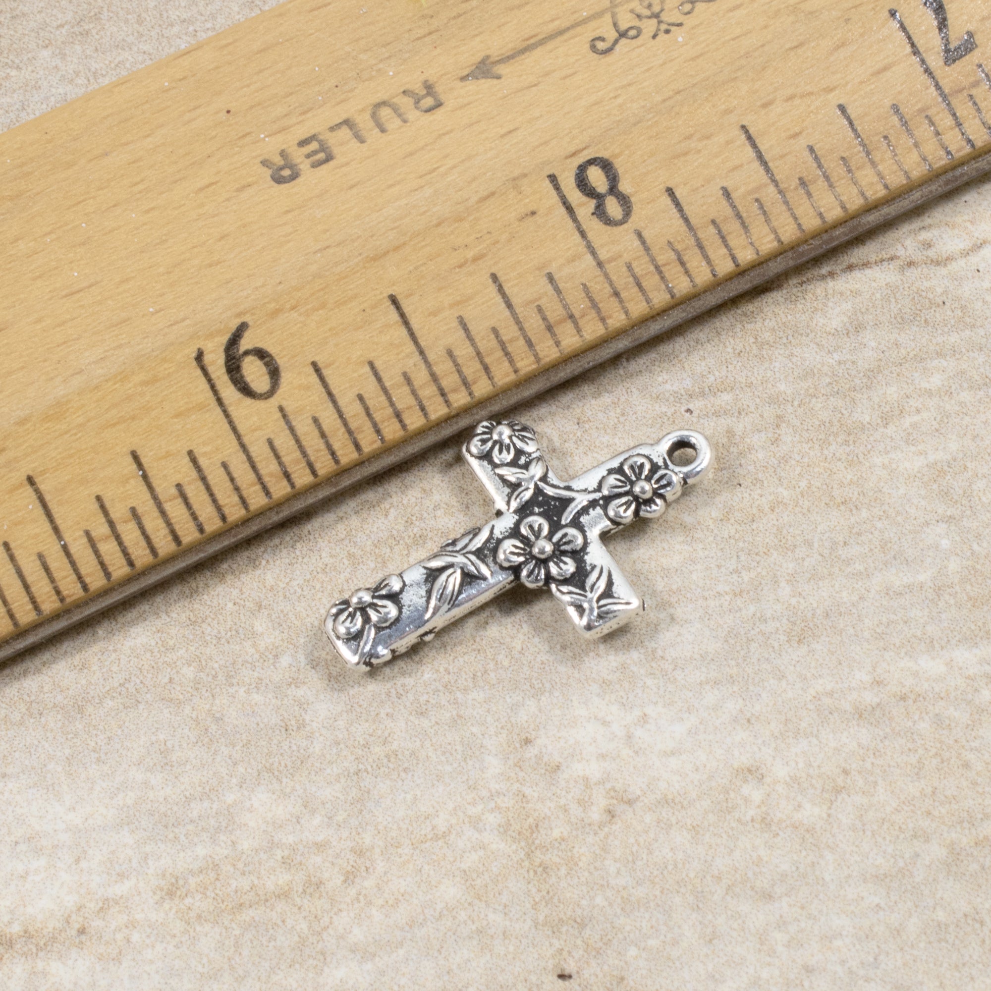 Copper Round Cross Charms | Hackberry Creek
