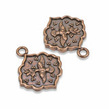 Copper Peace Dove Pendants, TierraCast Double-Sided Charms 2/Pkg