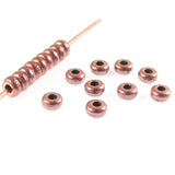 Copper 3mm Disk Spacer Beads, TierraCast Smooth Contemporary Spacer 50/Pkg