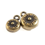1 Set Antique Brass Starburst Magnetic Clasp, TierraCast Celestial Collection