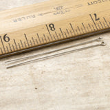 2" Silver Nickel Eye Pins, 22 Gauge TierraCast Findings 50/Pkg