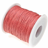 1mm Waxed Cotton Cord - Coral - 70 Meters - Macrame - Beading String