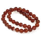 Carnelian Agate 10mm Round Beads, Burnt Orange Gemstone Beads for Jewelry Making