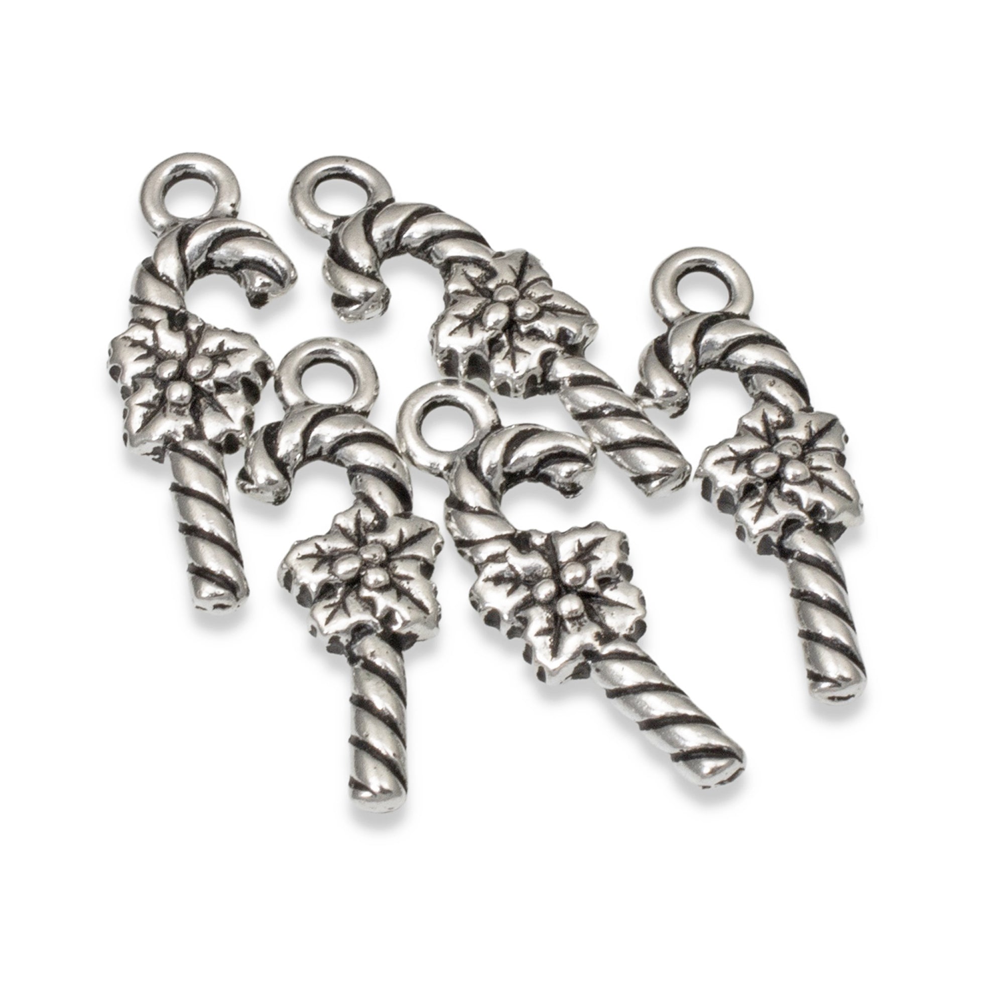 Silver Candy Cane Charms | TierraCast | Hackberry Creek