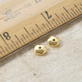 7mm Bright Gold Nugget Beads, TierraCast Pewter Spacers 25/Pkg