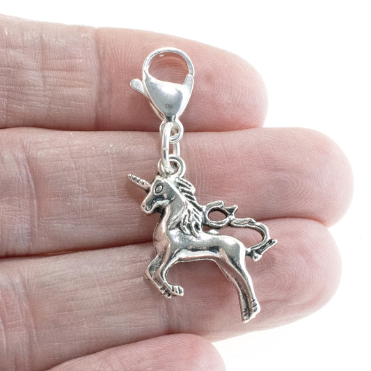 Unicorn Clip-On Charm, Bag, Jewelry, and Keychain Accessory, Whimsical Gift for Fantasy Fans