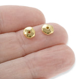 7mm Bright Gold Nugget Beads, TierraCast Pewter Spacers 25/Pkg