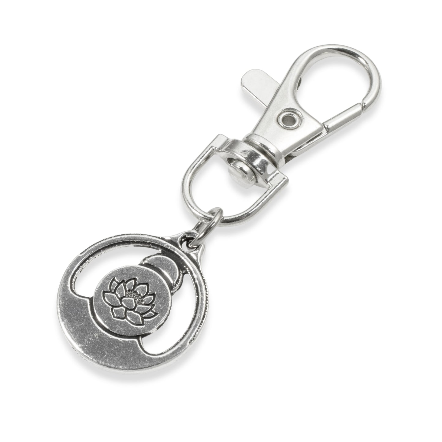 Buddha Bag Charm with Swivel Clasp - Mindfulness Keychain Gift Accessory