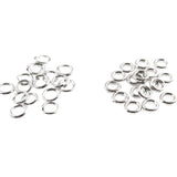 500 Pcs. Silver Open and Closed 4mm Jump Ring Set, Jewelry Basics Findings