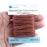1mm Iridescent Red Cord, Non-Elastic (59 Feet)