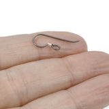 10/Pkg Grey Niobium Ear Wires + Sterling Silver Coil, TierraCast