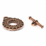 Copper Bali Toggle Clasp Set, TierraCast Pewter Toggle Clasp (1 Set)