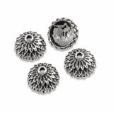 10/Pkg Silver Acorn Bead Caps for 8mm -10mm Beads, Bulk Autumn Fall Beadcaps