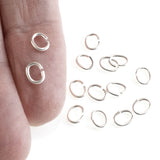 50/Pkg Bright Silver Medium Oval Jump Rings, TierraCast 5x6mm