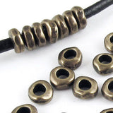 25 Antique Brass 5mm Nugget Spacer Beads + 2mm Hole for Leather, TierraCast