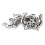 Silver Viking Helmet Charms, Metal Nordic Horn Hat 6/Pkg