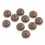 10 Copper Acorn Bead Caps for 8mm -10mm Beads, Bulk Autumn Fall Beadcaps