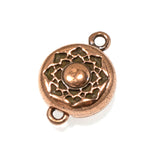 1 Set Copper Lotus Magnetic Clasp, TierraCast Boho Flower Jewelry Clasp