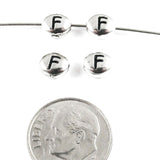 Silver "F" Alphabet Beads