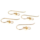 gold filled ear wire with heishi and coil accents