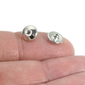 10 Silver Classic 8mm BeadAligner + 2mm Peg, Bead Stabilizer for Large Hole Beads