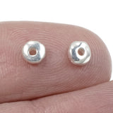 25 Bright Silver 5mm Nugget Beads, TierraCast Small Spacers for Handmade Jewelry