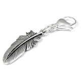 Silver Feather Clip-on Charm with Lobster Clasp