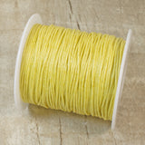 Sunny Yellow 1mm Waxed Cotton Cord, 70 Meters, Macrame, Beading String