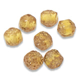 Pale Honey Yellow Faceted 8mm Crown Cathedral Beads, Czech Glass 12/Pkg