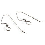 Sterling Silver Angled Ear Wires + 3mm Ball Accent