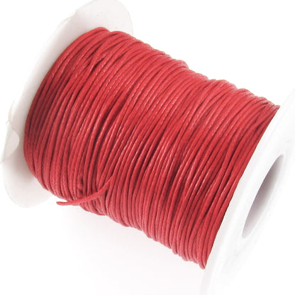 Red 1mm Waxed Cotton Cord