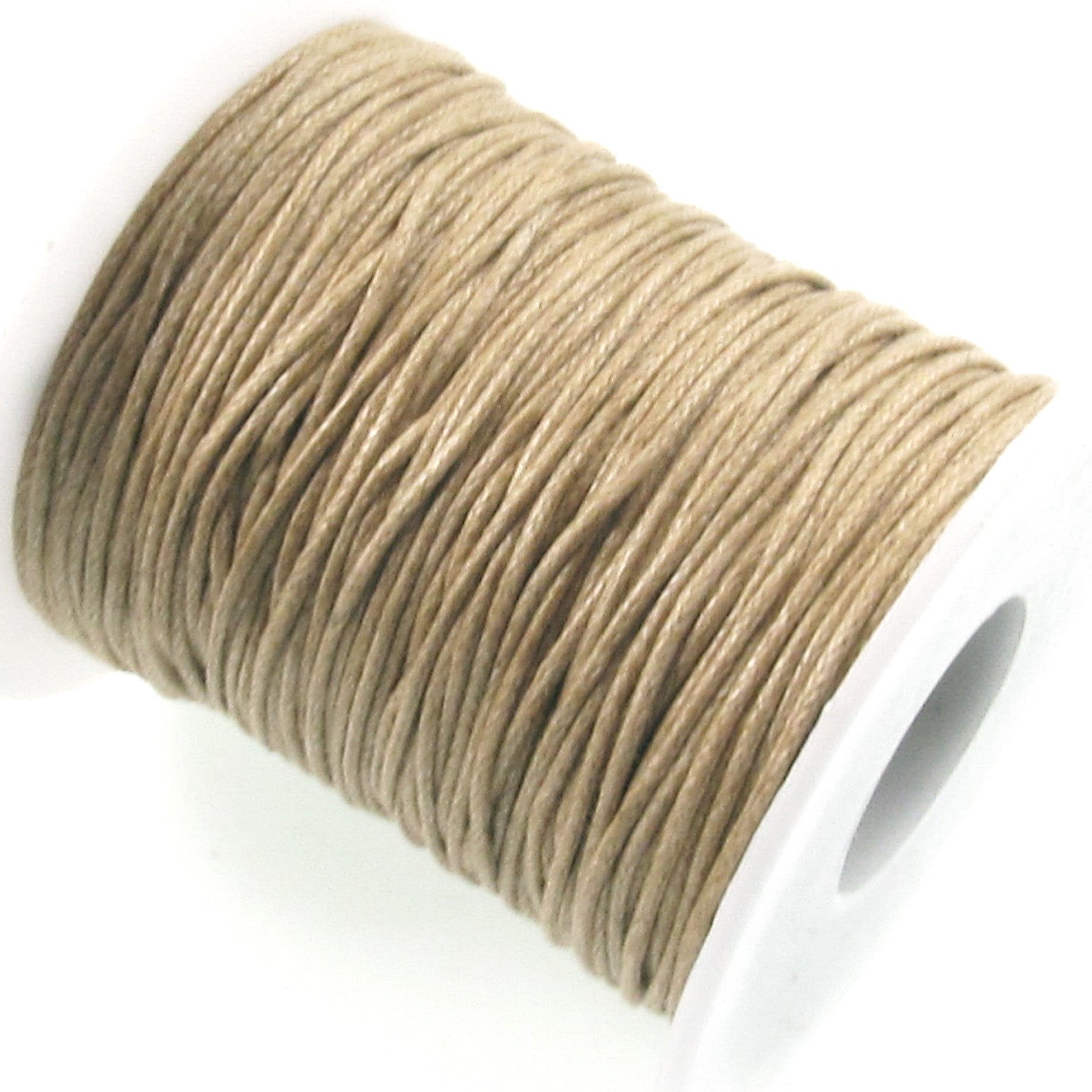 1MM Wax Cotton Cord & Stringing Material, Natural/Tan Color