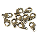 Antique Brass Small Lobster Claw Clasps, TierraCast Findings 7x12mm 10/Pkg