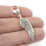 Silver Wing Clip On Charm, Versatile Accessory for Purses and Keychains