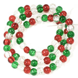 4mm Red, Green & Clear Crackle Glass Beads | Christmas Bead Mix 600/Pkg
