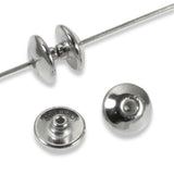10 Silver Classic 8mm BeadAligner + 2mm Peg, Bead Stabilizer for Large Hole Beads