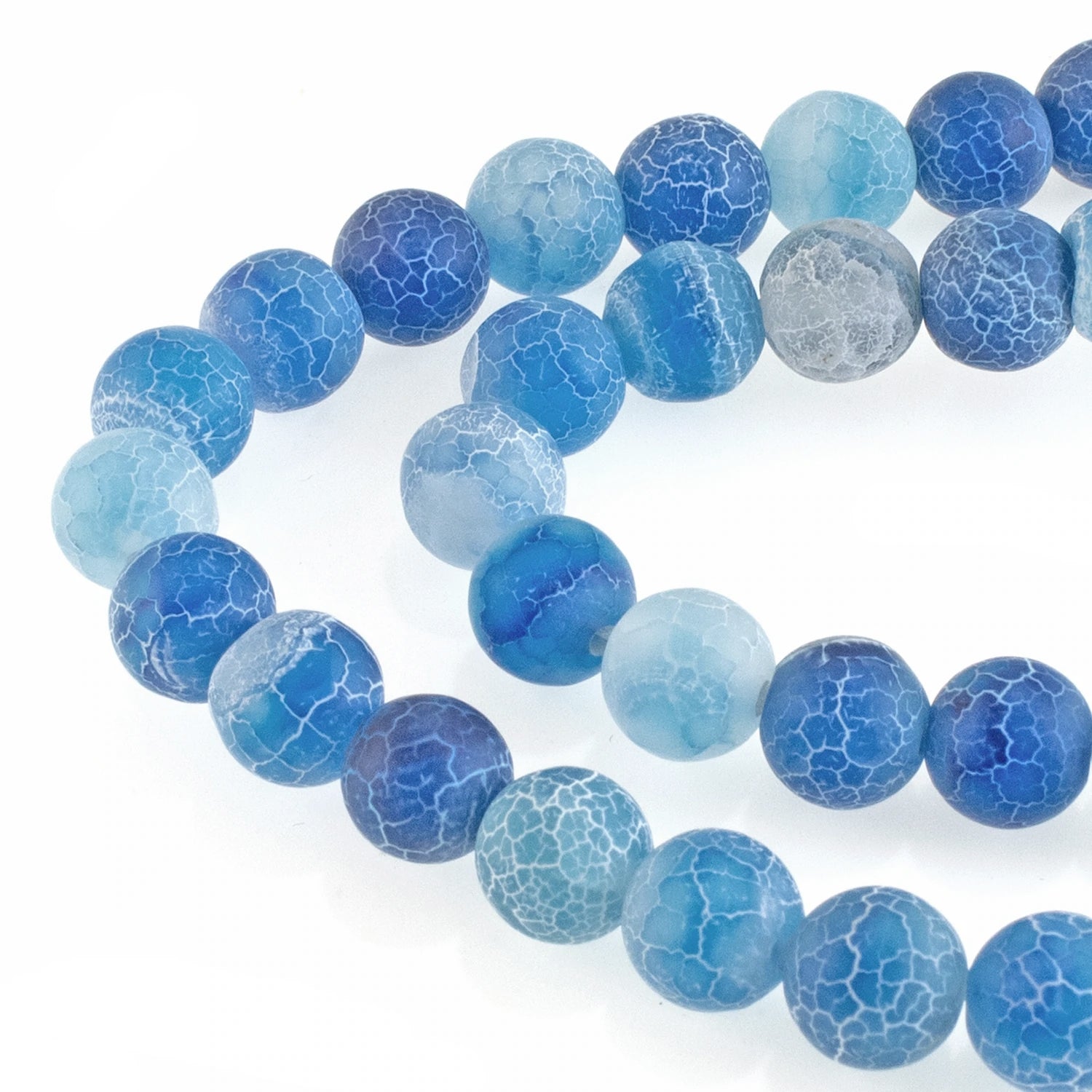 Agate Gemstone Beads, Blue Agate 6mm, 62 beads per strand,Beads,Gemstone  Beads,Natural Gems