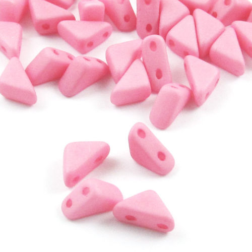 Matte Pink Tango Triangle Beads