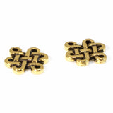 4 Gold Small Eternity Links, TierraCast Celtic Knot Connectors